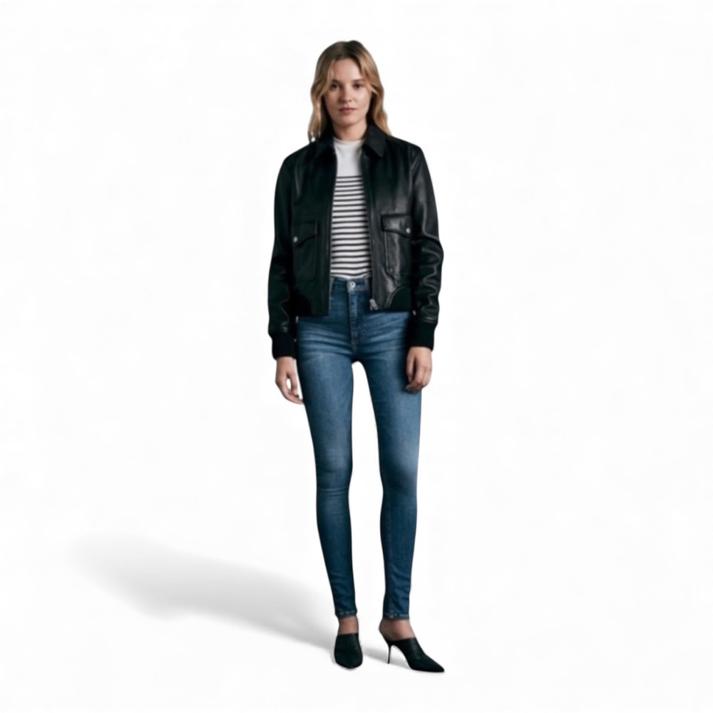Rag & Bone Nina High-Rise Skinny Jeans Size 24 Indigo Blue